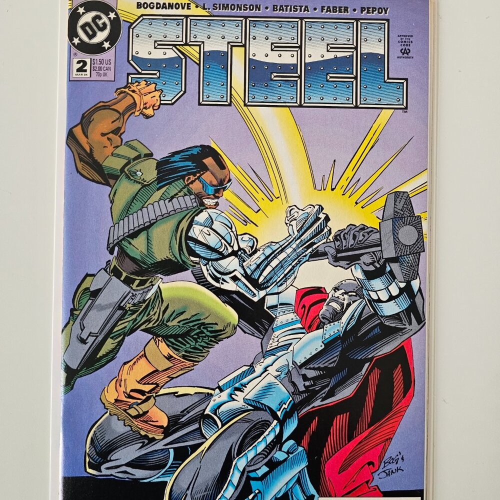 STEEL #2 Mar 1994 DC Comics by Bogdanove, L. Simonson, Batista & Faber VF/NM